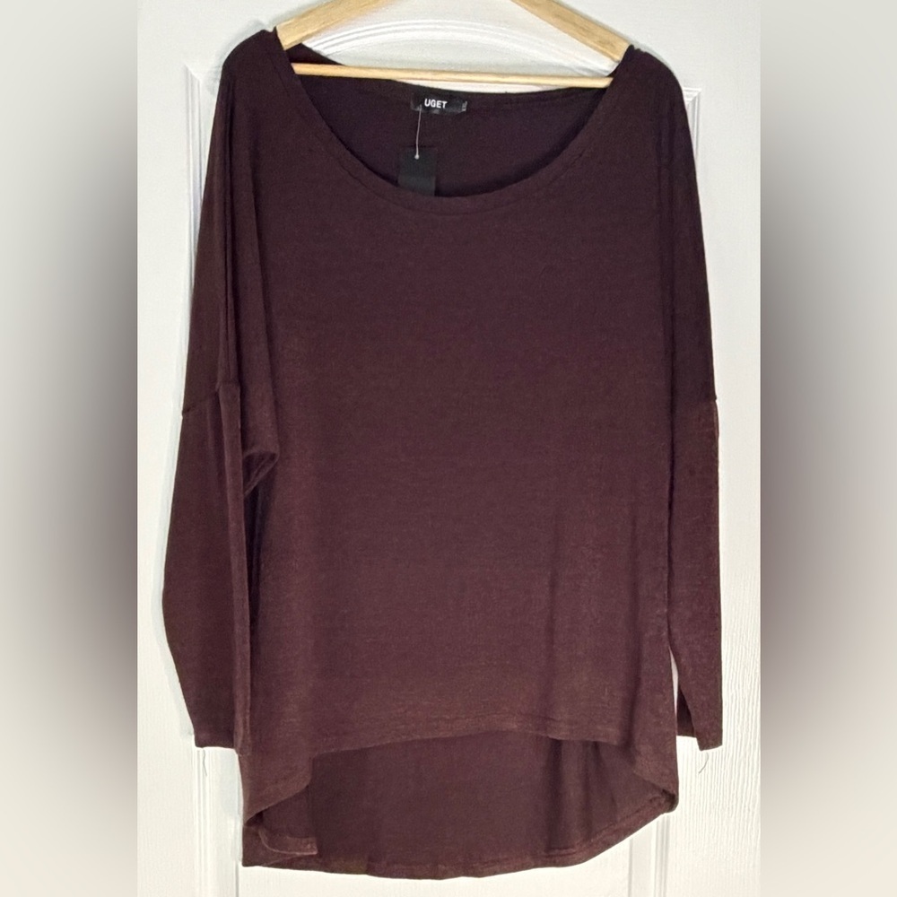 UGET Women's Sweater Brown, Size XXL